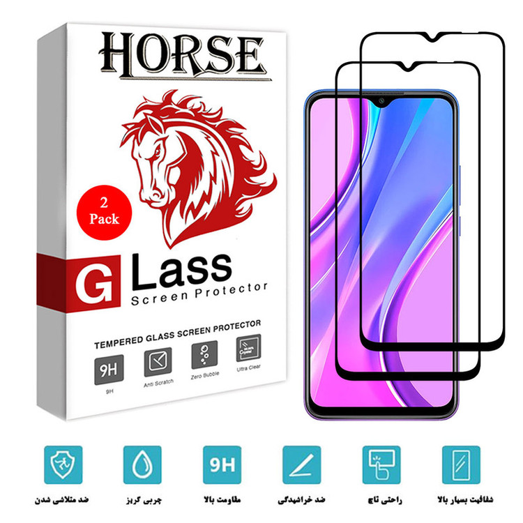 محافظ صفحه نمایش سرامیکی هورس مدل CRM مناسب برای گوشی موبایل شیائومی Redmi 9 بسته دو عددی