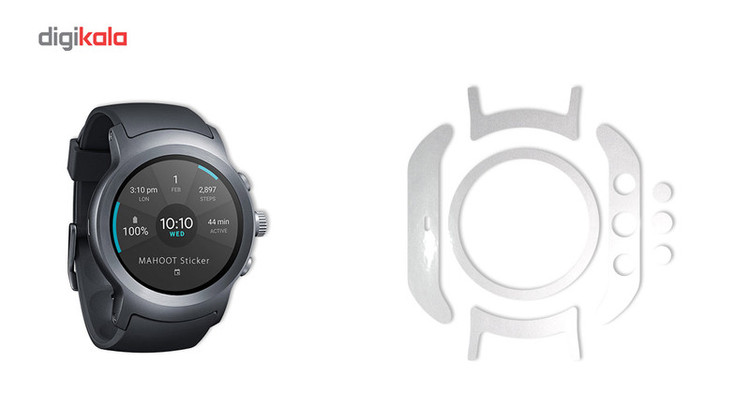 بسته 2 عددی برچسب ماهوت مدل Black-color-shades Special مناسب برای ساعت هوشمند LG Watch Sport