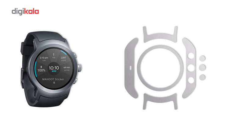 بسته 2 عددی برچسب ماهوت مدل Black-color-shades Special مناسب برای ساعت هوشمند LG Watch Sport