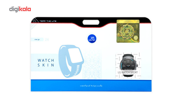 بسته 2 عددی برچسب ماهوت مدل Black-color-shades Special مناسب برای ساعت هوشمند LG Watch Sport