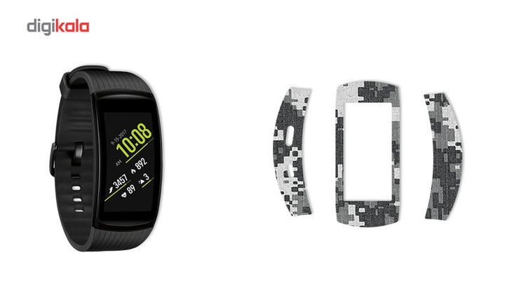 بسته 2 عددی برچسب ماهوت مدل Army-pixel Design مناسب برای ساعت هوشمند Samsung Gear Fit 2 Pro