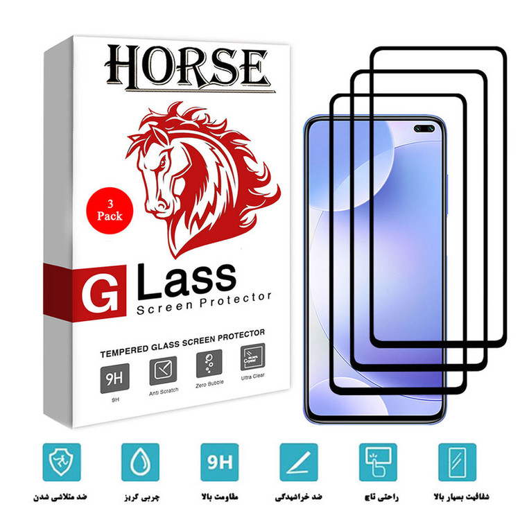 محافظ صفحه نمایش سرامیکی هورس مدل CRM مناسب برای گوشی موبایل شیائومی Redmi K30 5G Racing بسته سه عددی