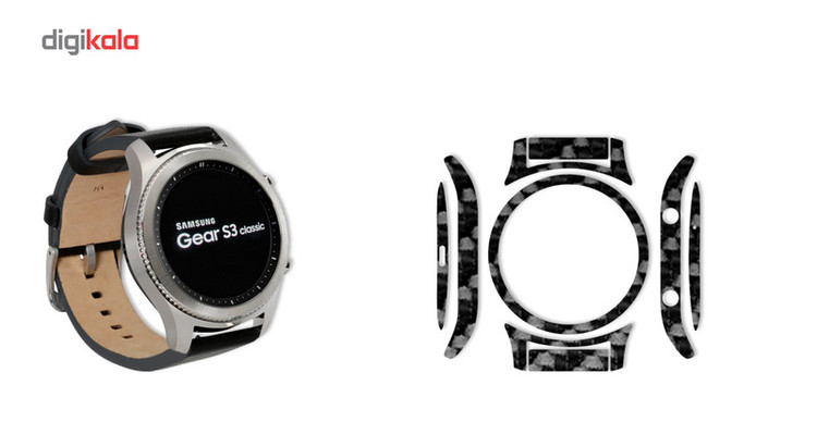 بسته 2 عددی برچسب ماهوت مدل Shine Carbon-fiber مناسب برای ساعت هوشمند Samsung Gear S3 Classic