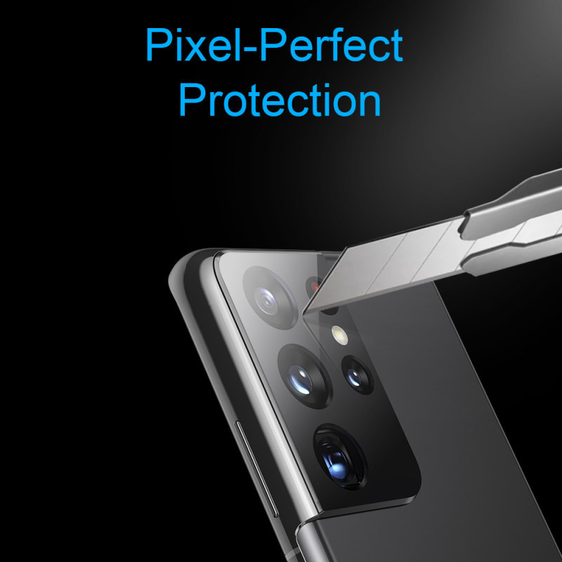 محافظ لنز دوربین بوک مدل 3D-9H مناسب برای گوشی موبایل سامسونگ Galaxy S21 Ultra