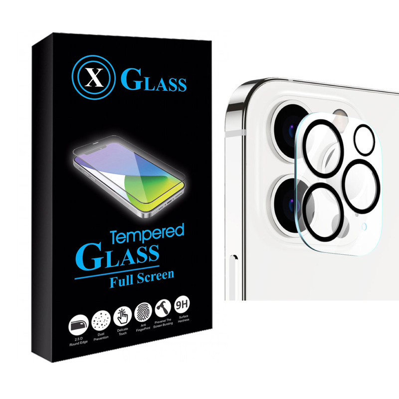 محافظ لنز دوربین ایکس گلس مدل 3D PLUS مناسب برای گوشی موبایل اپل IPHONE 12 PRO MAX