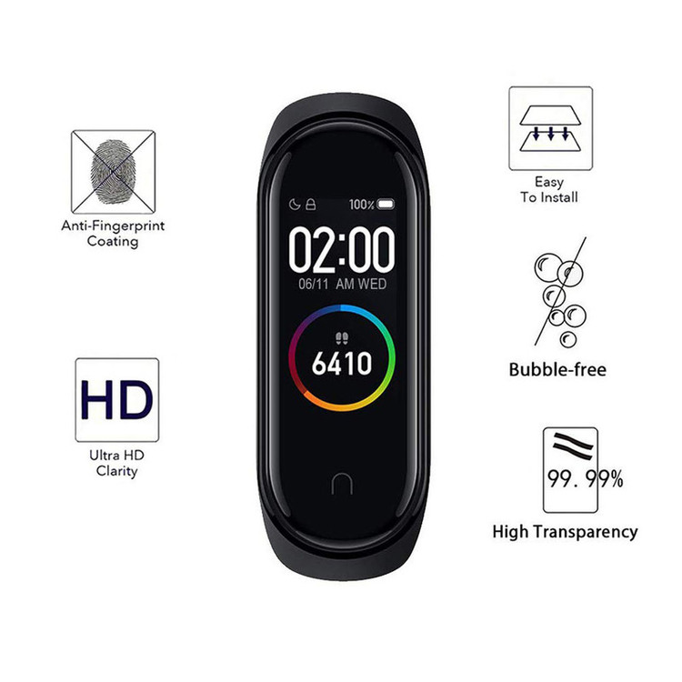 محافظ صفحه نمایش مدل FN40 مناسب برای مچ بند هوشمند شیائومی Mi Band 4 بسته 3 عددی