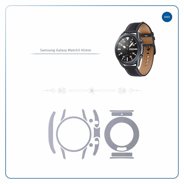 برچسب ماهوت طرح Matte-Silver مناسب برای ساعت هوشمند سامسونگ Galaxy Watch3 45mm