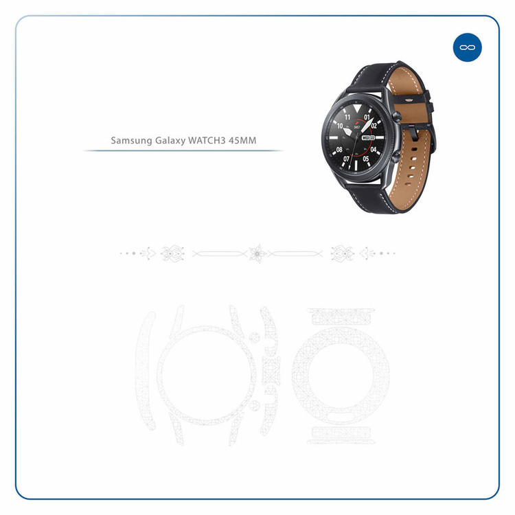 برچسب ماهوت طرح Cloud-Transparent مناسب برای ساعت هوشمند سامسونگ Galaxy Watch3 45mm