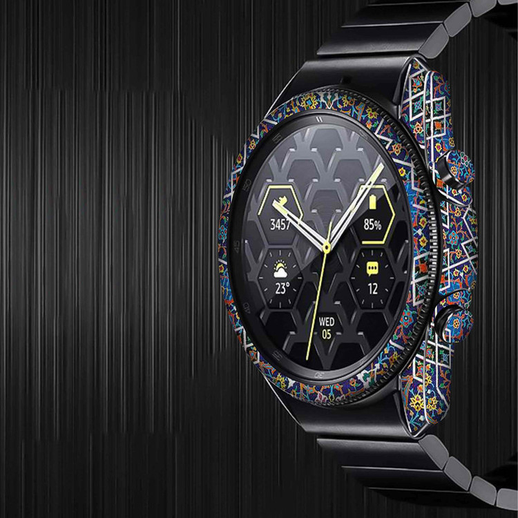 برچسب ماهوت طرح Iran-Tile6 مناسب برای ساعت هوشمند سامسونگ Galaxy Watch3 45mm