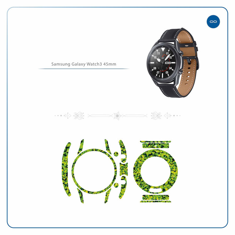 برچسب ماهوت طرح Leafs مناسب برای ساعت هوشمند سامسونگ Galaxy Watch3 45mm
