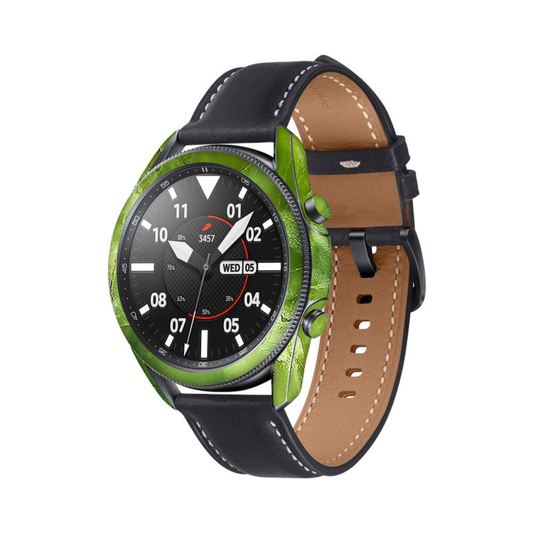 برچسب ماهوت طرح Green-Crystal-Marble مناسب برای ساعت هوشمند سامسونگ Galaxy Watch3 45mm