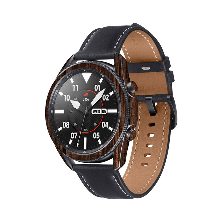 برچسب ماهوت طرح Dark-Walnut-Wood مناسب برای ساعت هوشمند سامسونگ Galaxy Watch3 45mm