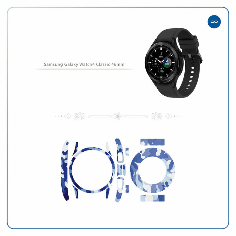 برچسب ماهوت طرح Army-Winter مناسب برای ساعت هوشمند سامسونگ Watch4 Classic 46mm