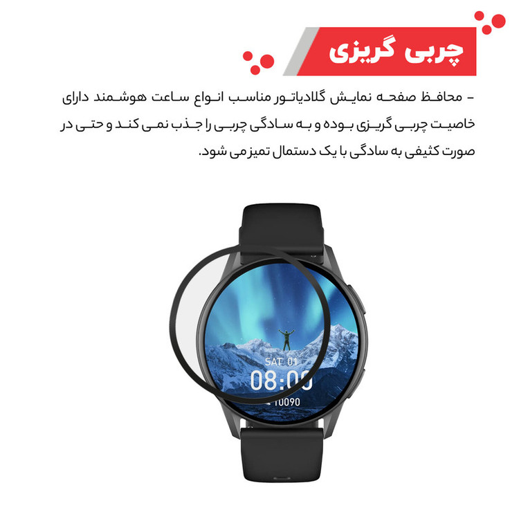 محافظ صفحه نمایش گلادیاتور مدل GWP1000 مناسب برای ساعت هوشمند کیسلکت K11