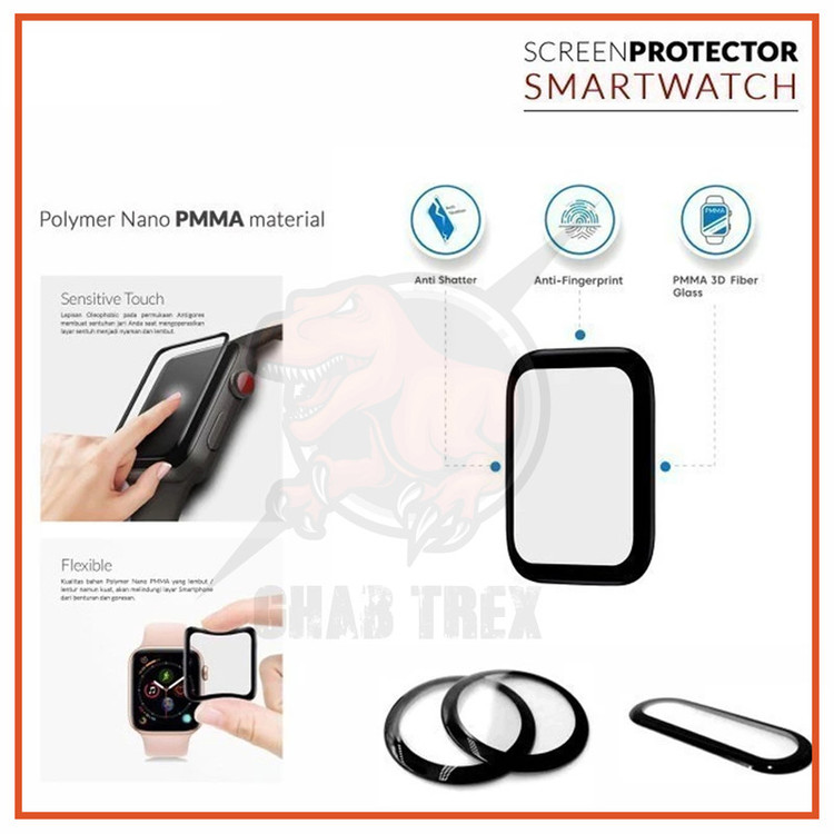 محافظ صفحه نمایش قاب تی رکس مدل PMMA مناسب برای ساعت هوشمند شیائومی Amazfit Bip 3 pro