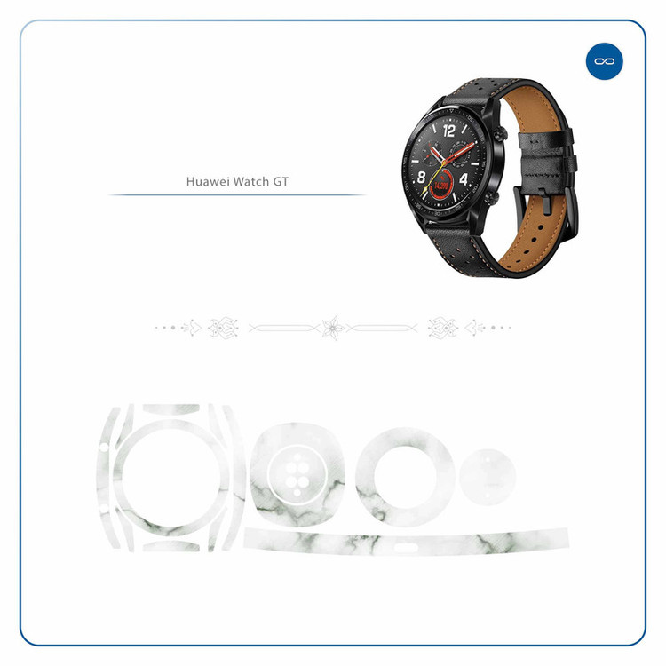 برچسب ماهوت طرح Blanco-Smoke-Marble مناسب برای ساعت هوشمند هوآوی Watch GT