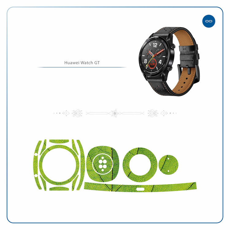 برچسب ماهوت طرح Leaf-Texture مناسب برای ساعت هوشمند هوآوی Watch GT