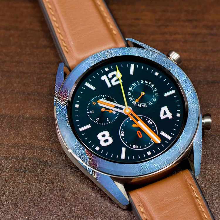 برچسب ماهوت طرح Blue-Ocean-Marble مناسب برای ساعت هوشمند هوآوی Watch GT