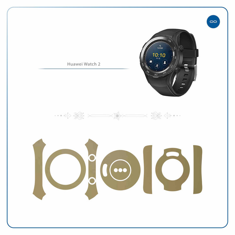 برچسب ماهوت طرح Matte-Gold مناسب برای ساعت هوشمند هوآوی Watch 2