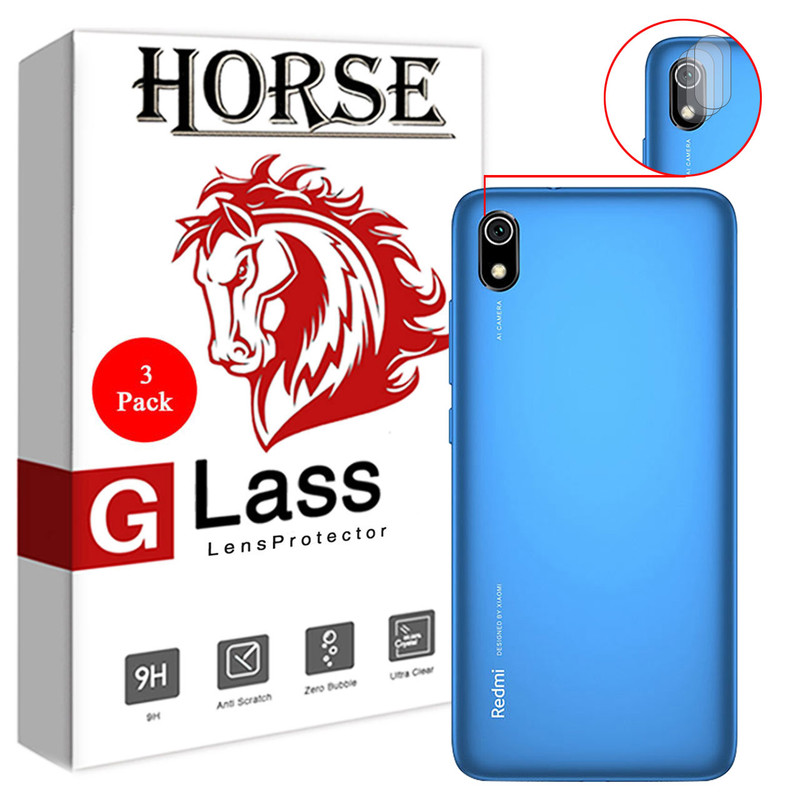 محافظ لنز دوربین هورس مدل UTF مناسب برای گوشی موبایل شیائومی Redmi 7A بسته سه عددی