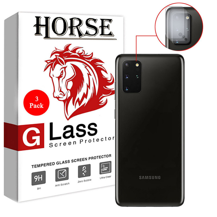 محافظ لنز دوربین هورس مدل UTF مناسب برای گوشی موبایل سامسونگ Galaxy S20 Plus بسته سه عددی