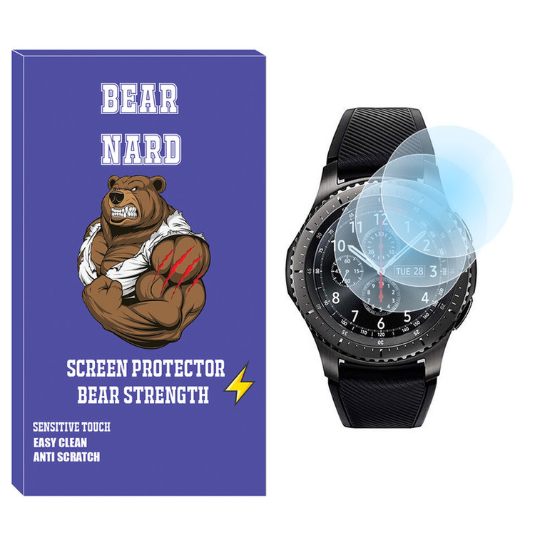 محافظ صفحه نمایش شیشهای برنارد مدل SH-BR مناسب برای ساعت هوشمند سامسونگ Galaxy Watch Gear S3 بسته سه عددی
