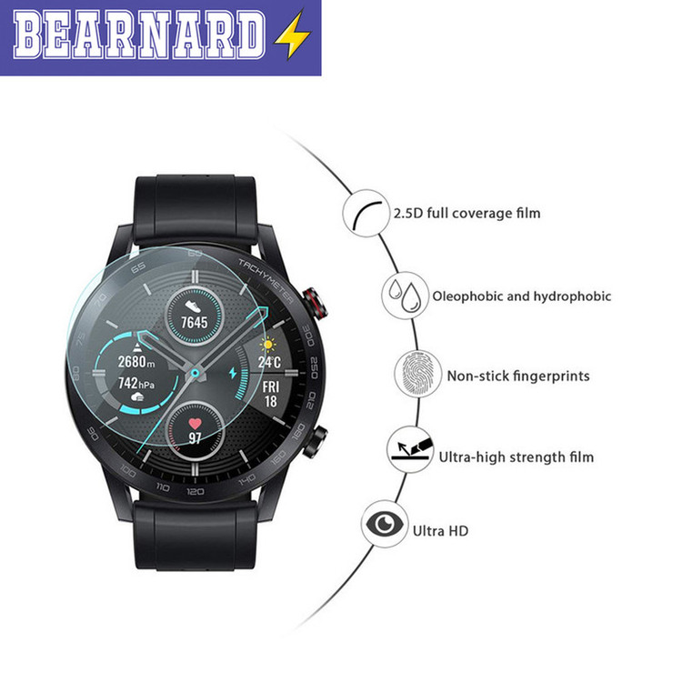 محافظ صفحه نمایش شیشهای برنارد مدل SH-BR مناسب برای ساعت هوشمند سامسونگ Galaxy Watch Gear S3 بسته سه عددی