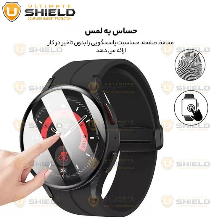 محافظ صفحه نمایش نانو آلتیمیت شیلد مدل Pmma-UL مناسب برای ساعت هوشمند سامسونگ Galaxy Watch FE بسته سه عددی