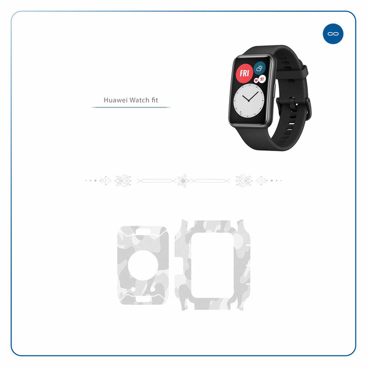 برچسب ماهوت طرح Army-Snow مناسب برای ساعت هوشمند هوآوی Watch Fit