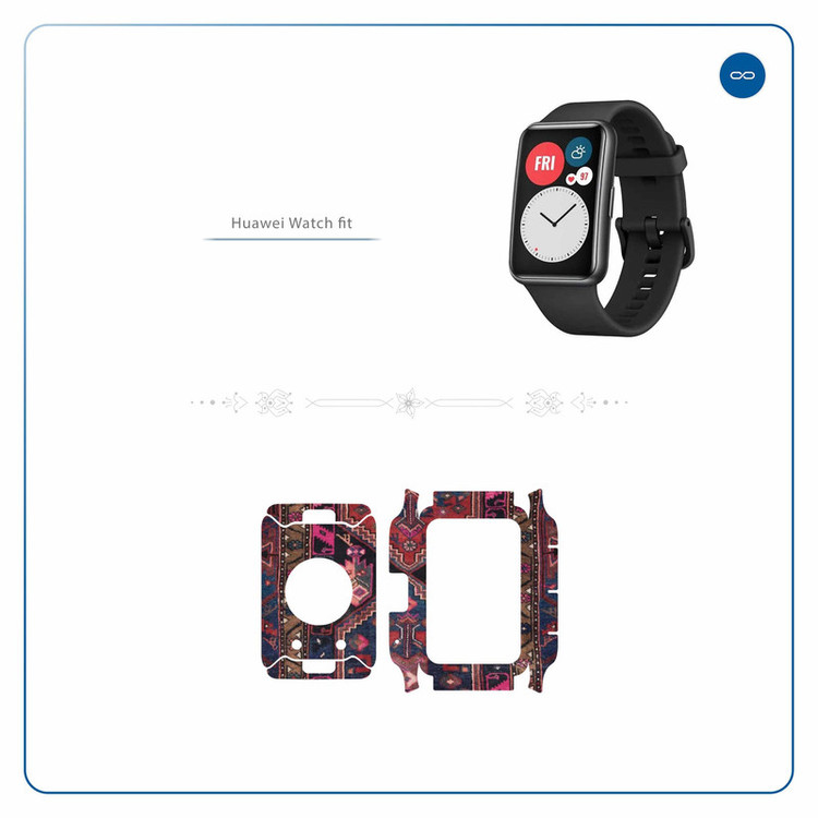 برچسب ماهوت طرح Rug مناسب برای ساعت هوشمند هوآوی Watch Fit