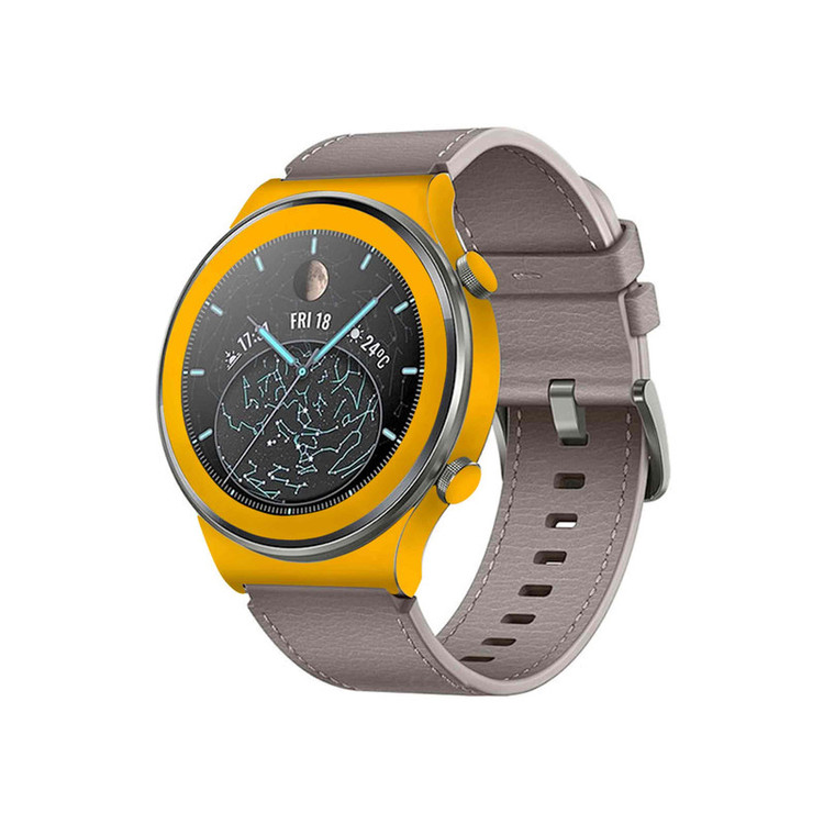 برچسب ماهوت طرح Matte-Deep-Mustard مناسب برای ساعت هوشمند هوآوی Watch GT 2 Pro