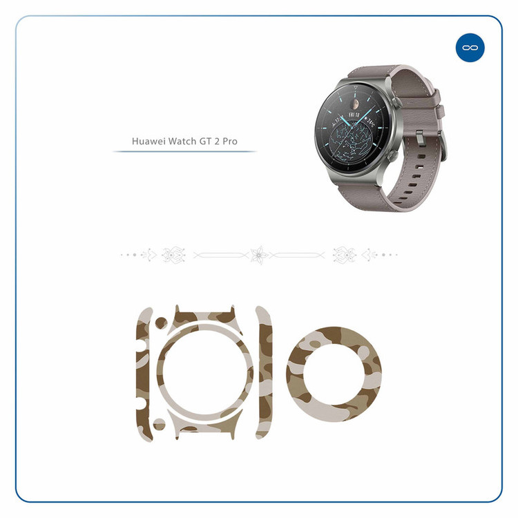 برچسب ماهوت طرح Army-Desert مناسب برای ساعت هوشمند هوآوی Watch GT 2 Pro