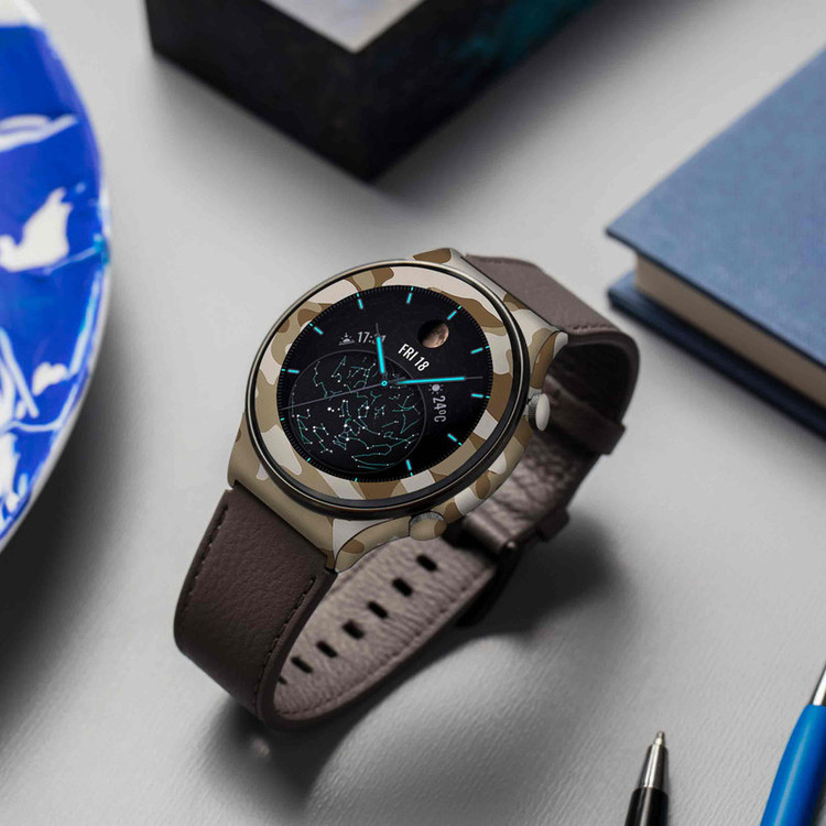 برچسب ماهوت طرح Army-Desert مناسب برای ساعت هوشمند هوآوی Watch GT 2 Pro
