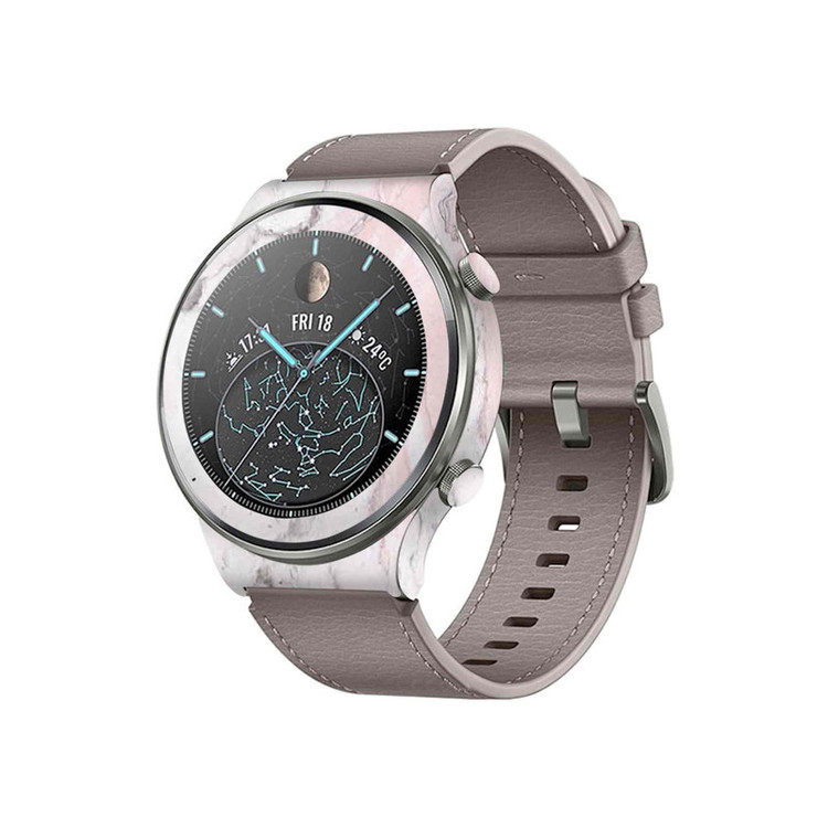 برچسب ماهوت طرح Blanco-Pink-Marble مناسب برای ساعت هوشمند هوآوی Watch GT 2 Pro