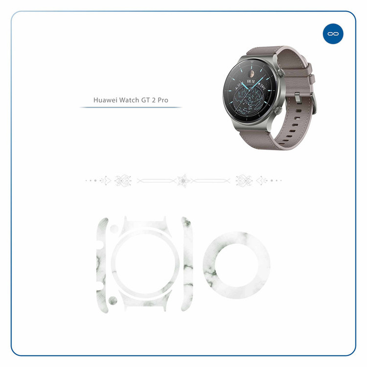 برچسب ماهوت طرح Blanco-Smoke-Marble مناسب برای ساعت هوشمند هوآوی Watch GT 2 Pro
