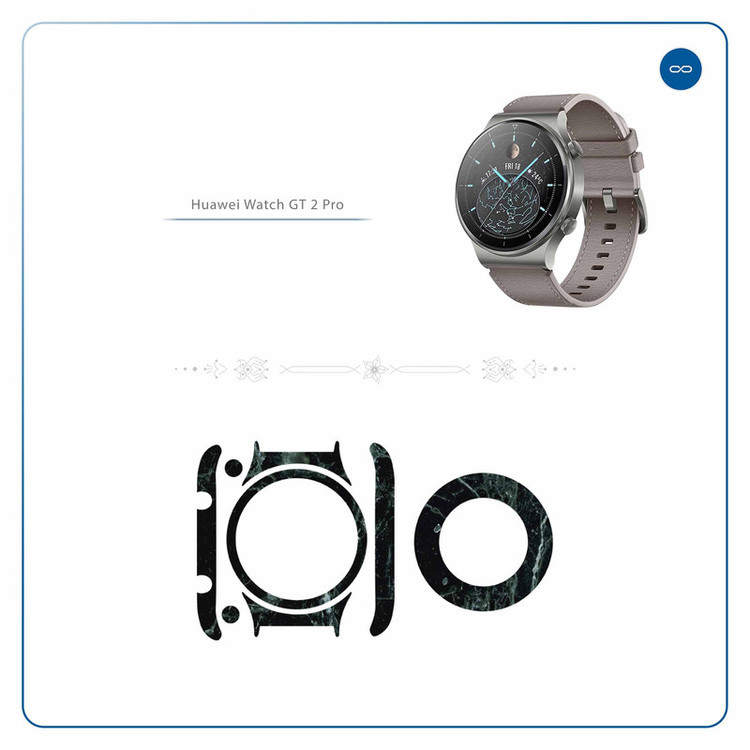 برچسب ماهوت طرح Graphite-Green-Marble مناسب برای ساعت هوشمند هوآوی Watch GT 2 Pro