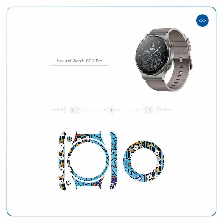 برچسب ماهوت طرح Iran-Tile7 مناسب برای ساعت هوشمند هوآوی Watch GT 2 Pro