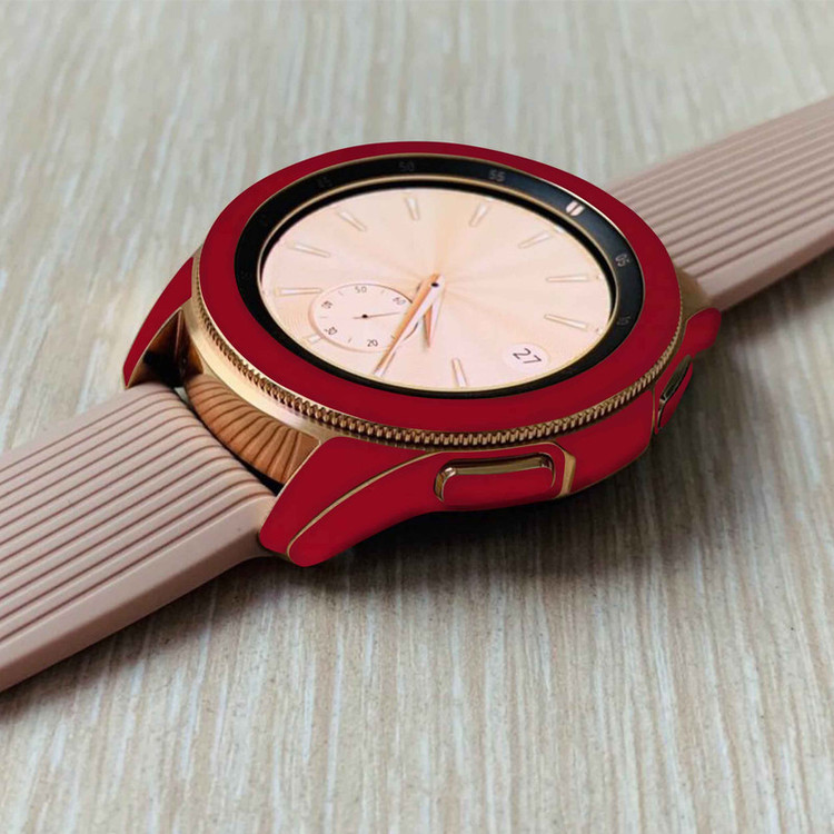 برچسب ماهوت طرح Matte-Warm-Red مناسب برای ساعت هوشمند سامسونگ Watch4 Classic 42mm