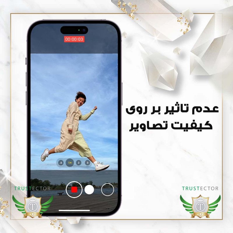 محافظ لنز دوربین تراستکتور مدل 3DLNZSLTR مناسب برای گوشی موبایل اپل iPhone 13 Pro Max / iPhone 13 Pro