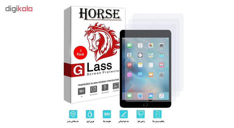 محافظ صفحه نمایش هورس مدل UCC مناسب برای تبلت اپل iPad Mini 4 بسته سه عددی