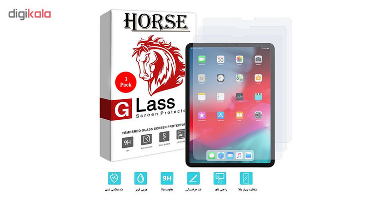 محافظ صفحه نمایش هورس مدل UCC مناسب برای تبلت اپل iPad Pro 11 2018 بسته سه عددی