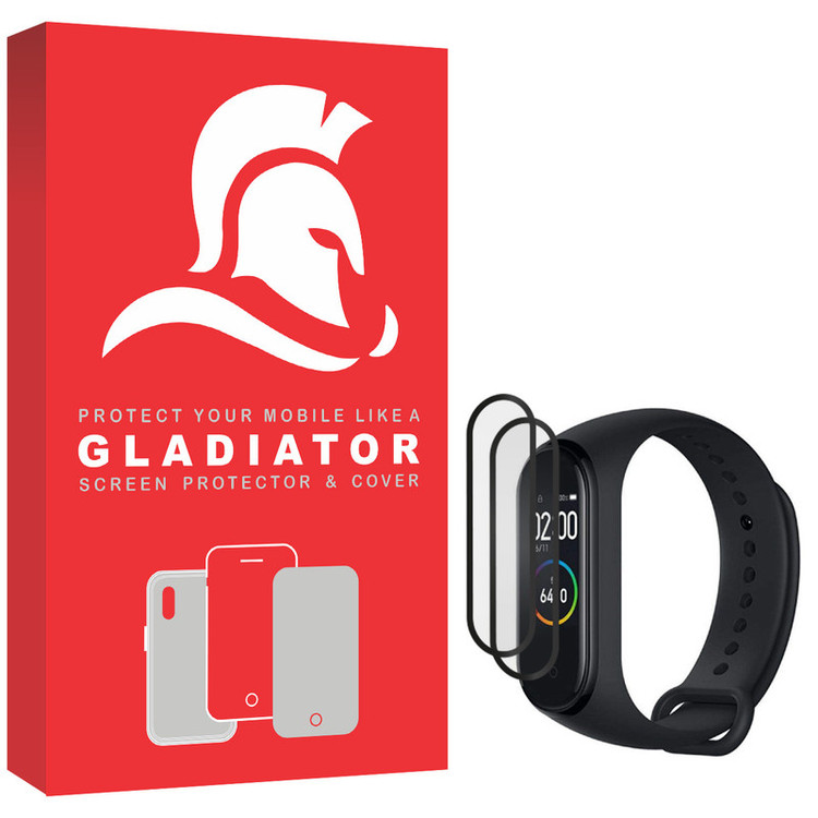 محافظ صفحه نمایش گلادیاتور مدل GWP2000 مناسب برای ساعت هوشمند شیائومی Mi Band 4 بسته دو عددی