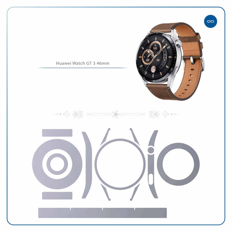 برچسب ماهوت طرح Matte-Silver مناسب برای ساعت هوشمند هوآوی Watch GT 3 46mm