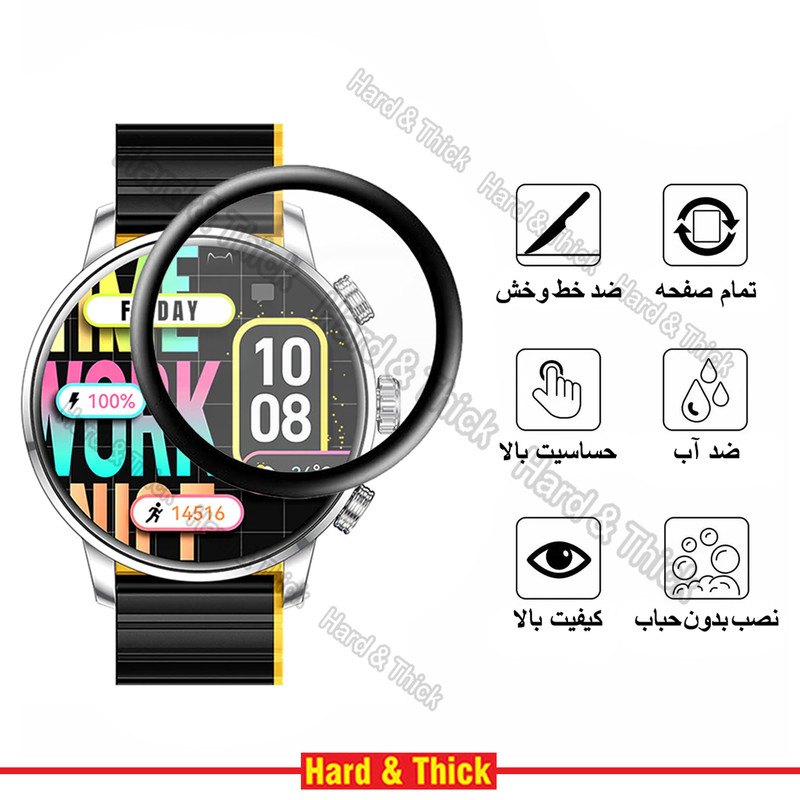 محافظ صفحه نمایش نانو هارد اند تیک مدل Pmma-HT مناسب برای ساعت هوشمند کیسلکت KR2 بسته سه عددی