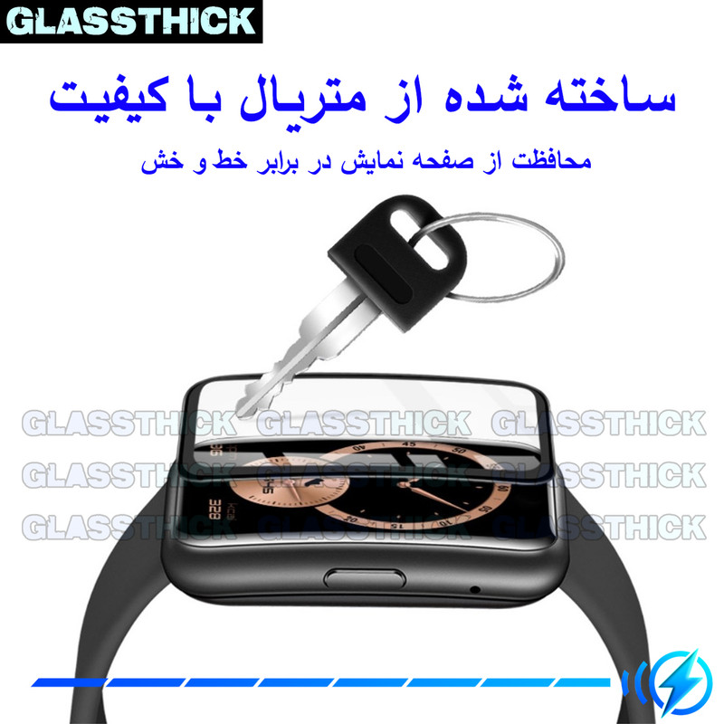 محافظ صفحه نمایش نانو گلستیک مدل Pmma-GL مناسب برای ساعت هوشمند کیسلکت KS2 بسته سه عددی