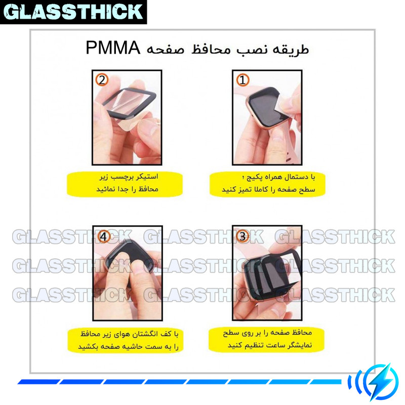 محافظ صفحه نمایش نانو گلستیک مدل Pmma-GL مناسب برای ساعت هوشمند کیسلکت KS2 بسته سه عددی