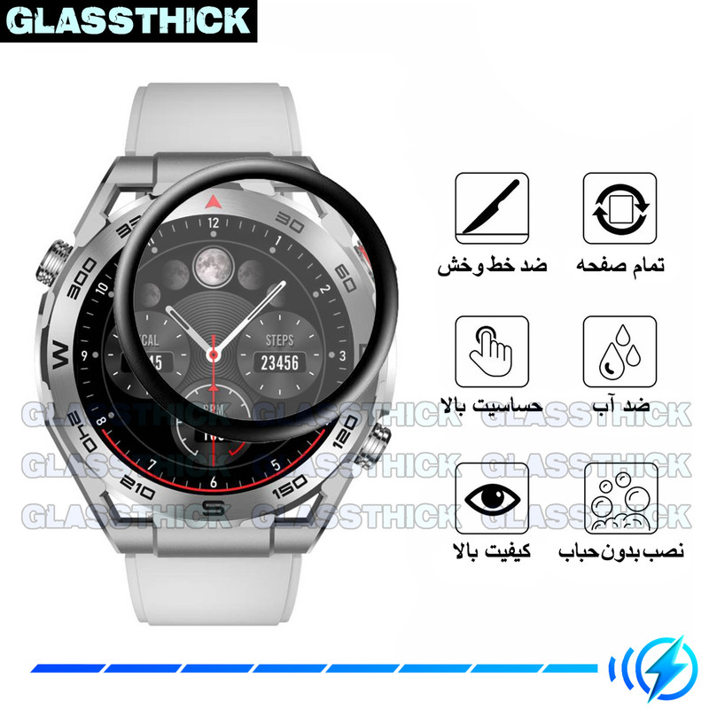 محافظ صفحه نمایش نانو گلستیک مدل Pmma-GL مناسب برای ساعت هوشمند هایلو R8 بسته سه عددی