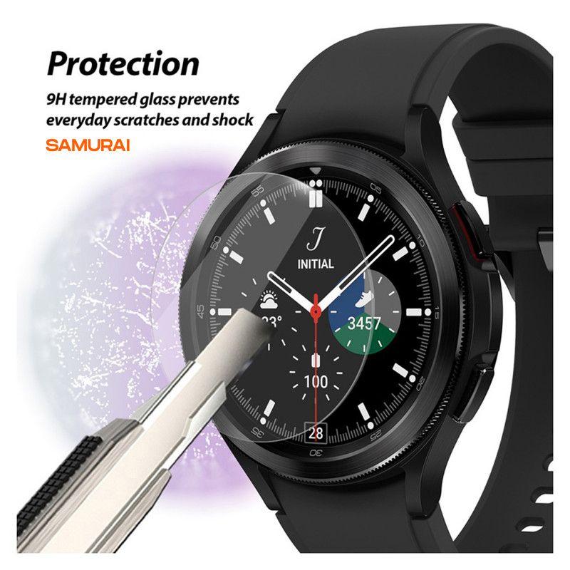 محافظ صفحه نمایش سامورایی مدل Haku مناسب برای ساعت هوشمند سامسونگ Galaxy Watch 4 46mm