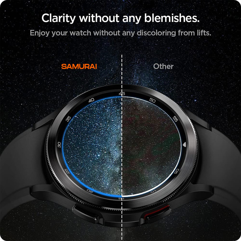محافظ صفحه نمایش سامورایی مدل Haku مناسب برای ساعت هوشمند سامسونگ Galaxy Watch 4 46mm