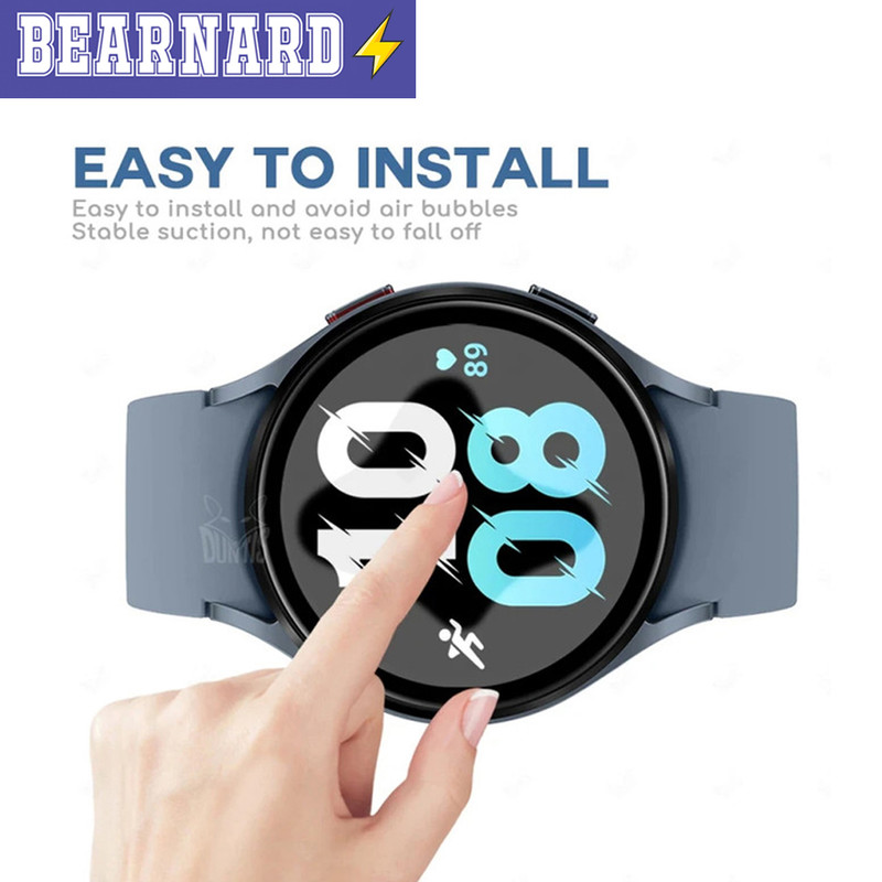 محافظ صفحه نمایش شیشهای برنارد مدل SH-BR مناسب برای ساعت هوشمند سامسونگ Galaxy Watch 4 44mm بسته دو عددی